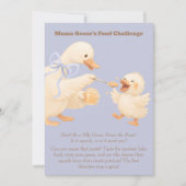 A silly Goose Blue Baby Food Challenge Game Sign Kaart (Voorkant)