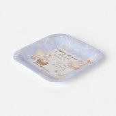 A Silly goose Blue baby shower Papieren Bordje (Gebogen)