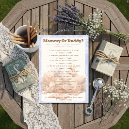 A Silly Goose Blue Guess Who Game card Kaart