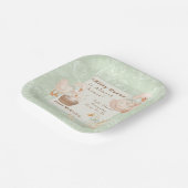 A Silly goose green baby shower Papieren Bordje (Gebogen)
