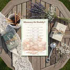 A Silly Goose Green Guess Who Game card Kaart