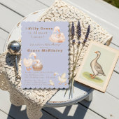 A Silly Goose is Almost Loose Blue Baby Shower Kaart