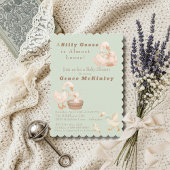 A Silly Goose is Almost Loose green Baby Shower Kaart