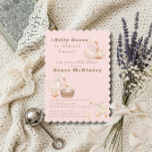 A Silly Goose is Almost Loose Pink Baby Shower Kaart