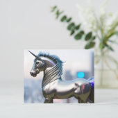A Silver Unicorn Briefkaart (Staand voorkant)
