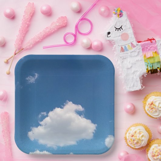 A simple cloud papieren bordje (Feest)