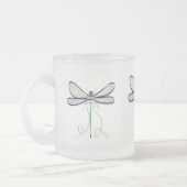 A SIMPLE DRAGONFLY FROSTED MUG MATGLAS KOFFIEMOK (Links)