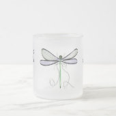A SIMPLE DRAGONFLY FROSTED MUG MATGLAS KOFFIEMOK (Center)