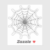 A Simple Spider's Web Custom-Cut Vinyl Stickers (Vel)