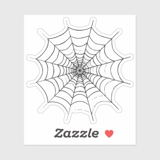 A Simple Spider's Web Custom-Cut Vinyl Stickers (Vel)