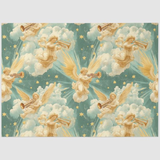 A Singing Angel Choir Series Design #12 Tissuepapier (Voorkant)