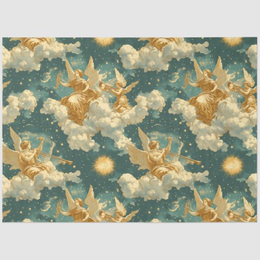 A Singing Angel Choir Series Design #13 Tissuepapier (Voorkant)