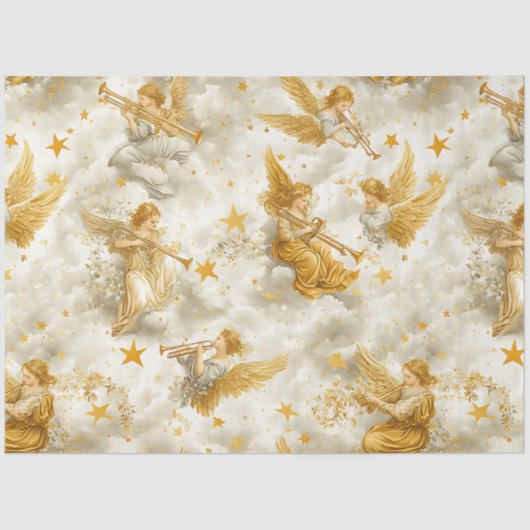 A Singing Angel Choir Series Design #14 Tissuepapier (Voorkant)