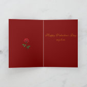 A Single Red Rose With Morning Dew  Kaart (Binnen)