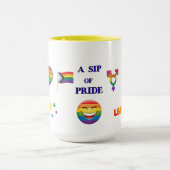 A SIP OF PRIDE, LGBTQ HAPPY TO BE ME CERAMIC MUG MOK (Midden)