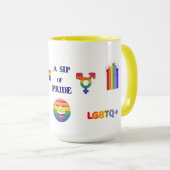 A SIP OF PRIDE, LGBTQ HAPPY TO BE ME CERAMIC MUG MOK (Voorkant rechts)