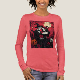 A Skeletal Couple Stands In An Eternal Embrace  Tri-Blend Shirt