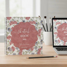 A Sketchbook in Cool, Earthy Roses Notitieboek