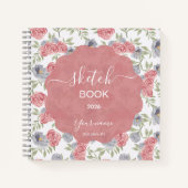 A Sketchbook in Cool, Earthy Roses Notitieboek (Voorkant)