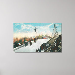 A Ski Tournament Jump Canvas Afdruk