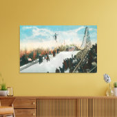 A Ski Tournament Jump Canvas Afdruk (Insitu (Woonkamer))