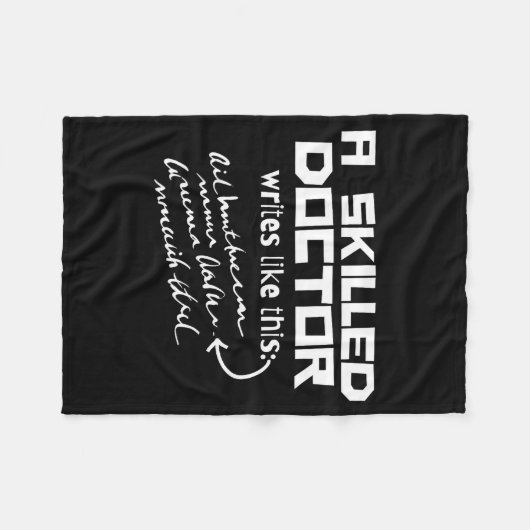 A Skilled Doctor Write Like This Funny Medical Han Fleece Deken (Voorkant (Horizontaal))