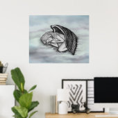 A sleeping Angel on the heavens clouds Poster (Thuiskantoor)