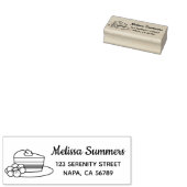 A Slice of Cake on a Plate Address Rubberstempel (Gestempeld)