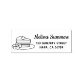 A Slice of Cake on a Plate Address Rubberstempel (Afrduk)