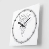 A Slice of Pi Graphic Vierkante Klok (Hoek)