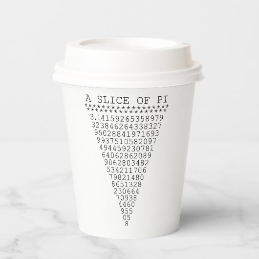 A Slice of Pi Party Papieren Bekers (Voorkant)