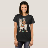 A sloth riding llama bunny ears & Egg Hunting East T-shirt (Voorkant volledig)