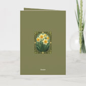 A Small Bouquet Of Daffodils Kaart (Achterkant)