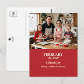 A Small Joy February Memory Photo Postcard Briefkaart (Voorkant / Achterkant)