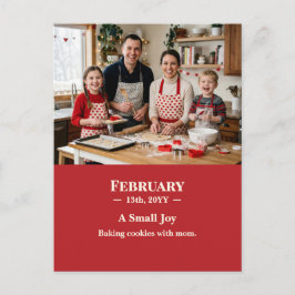 A Small Joy February Memory Photo Postcard Briefkaart