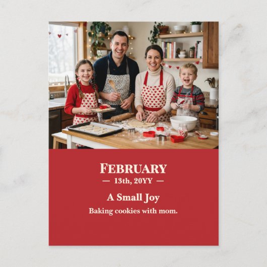 A Small Joy February Memory Photo Postcard Briefkaart (Voorkant)