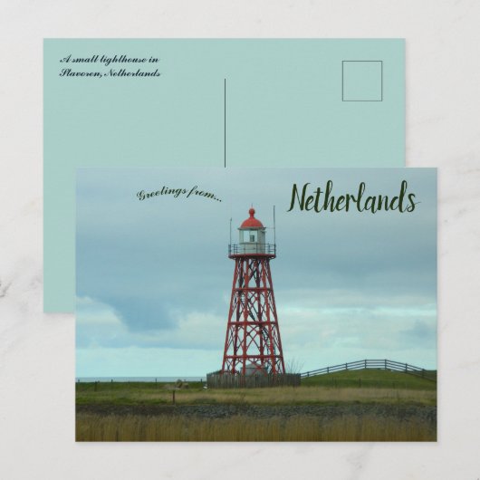 A Small Lighthouse in Stavoren Netherlands Briefkaart (Voorkant / Achterkant)