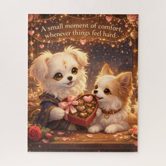 A Small Moment of Comfort – Valentine Jigsaw Puzzl Legpuzzel (Verticaal)