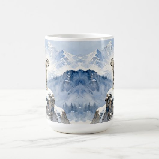 A Snow Leopard on Snowy Peak Koffiemok (Center)