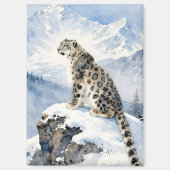 A Snow Leopard on Snowy Peak Magneet (Voorkant)