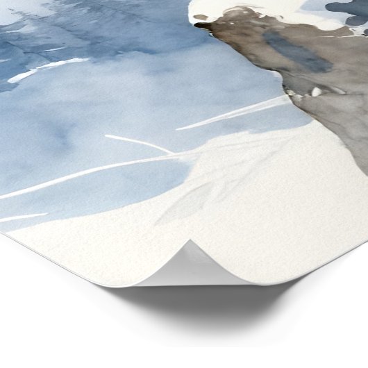 A Snow Leopard on Snowy Peak Poster (Hoek)