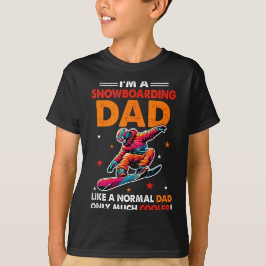 A Snowboarding Dad Definition Much Cooler Funny Fa T-shirt (Voorkant)