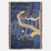 A Snowman Christmas Deken (Voorkant Verticaal)