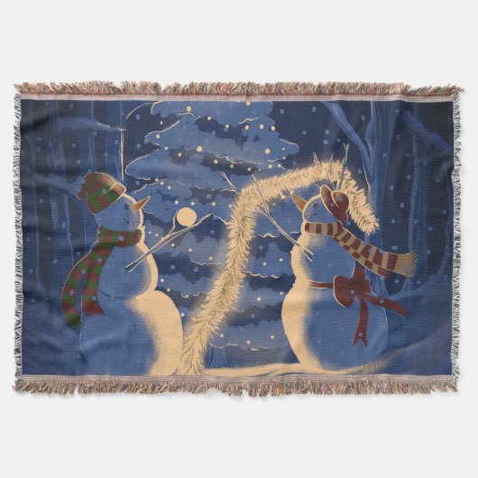 A Snowman Christmas Deken (Voorkant)