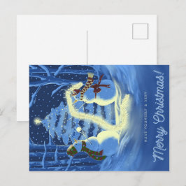 A Snowman Christmas Feestdagenkaart