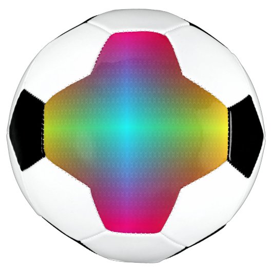 A soccer ball with a rainbow gradient pattern voetbal (Gedraaid)