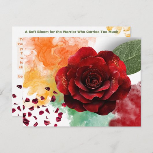 A Soft Bloom Inspirational Postcard Briefkaart (Voorkant / Achterkant)
