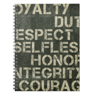 A soldaten waardes notitieboek