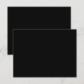 A solid black textured surface fills the entire briefkaart (Voorkant / Achterkant)