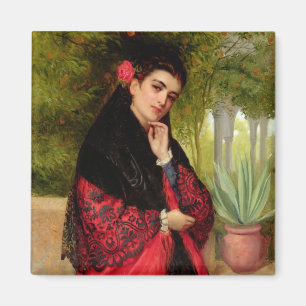 A Spain Beauty, 1872 (olie op doek) Magneet